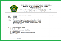 Unduh Surat Edaran Pembatasan Kegiatan Bepergian ke Luar Daerah, Mudik, Cuti Bagi ASN Kemenag Banten